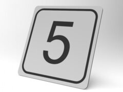 Placuta gri cu negru pentru siguranta 5